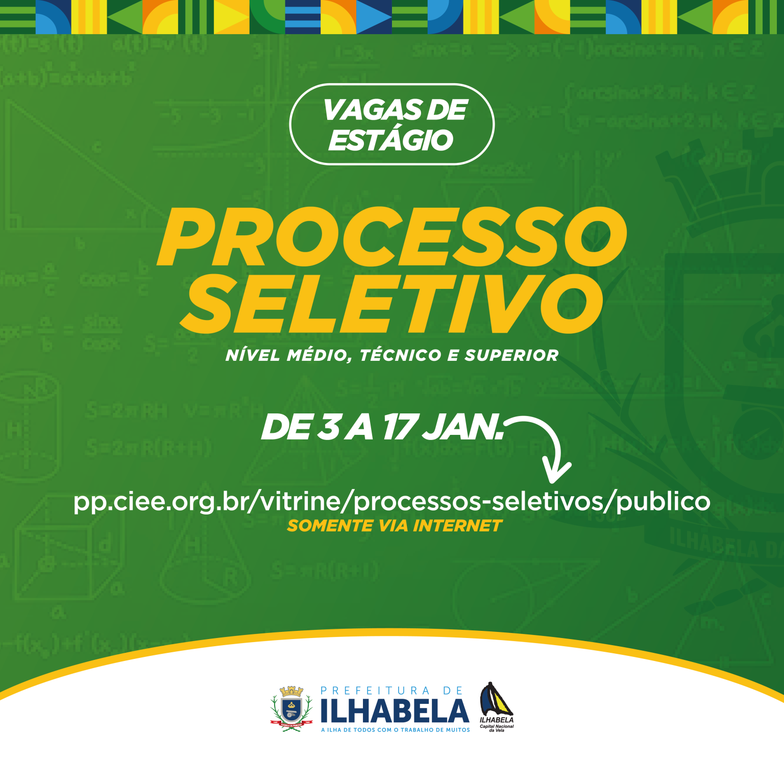 Prefeitura de Ilhabela abre Processo Seletivo para Estágios de Nível