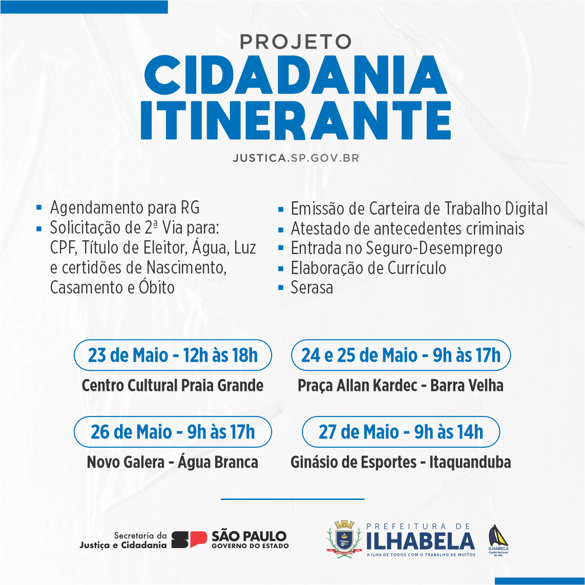 Cidadania Itinerante Começa Nesta Terça-feira E Oferece Serviços ...